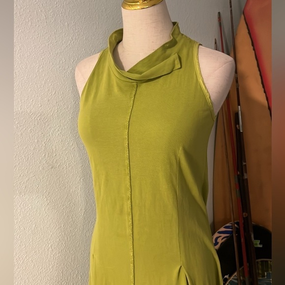 MO Fashion,Gorgeous Lime Green Lagenlook Shark-Bite Hem, Dress,EUC,Size Small - Picture 6 of 10